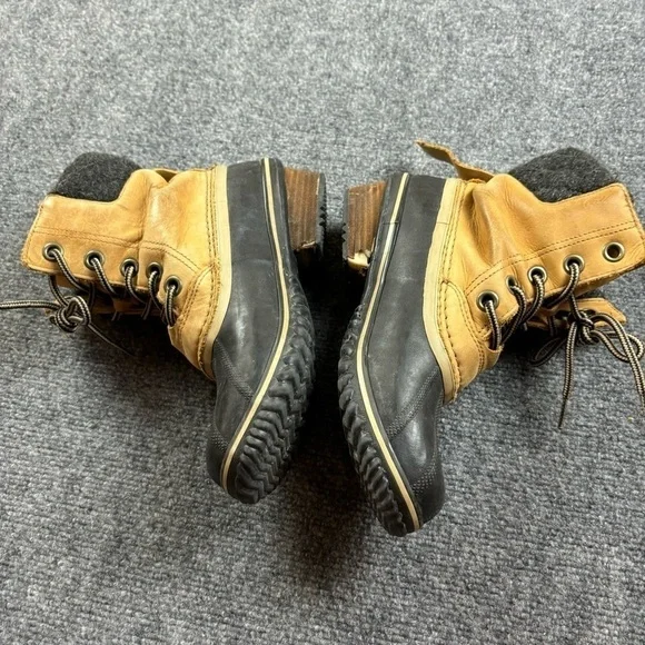 SOREL Women’s Slimpack II Lace Up Winter Snow Boot Tan/Black size: 8 - Picture 4 of 15